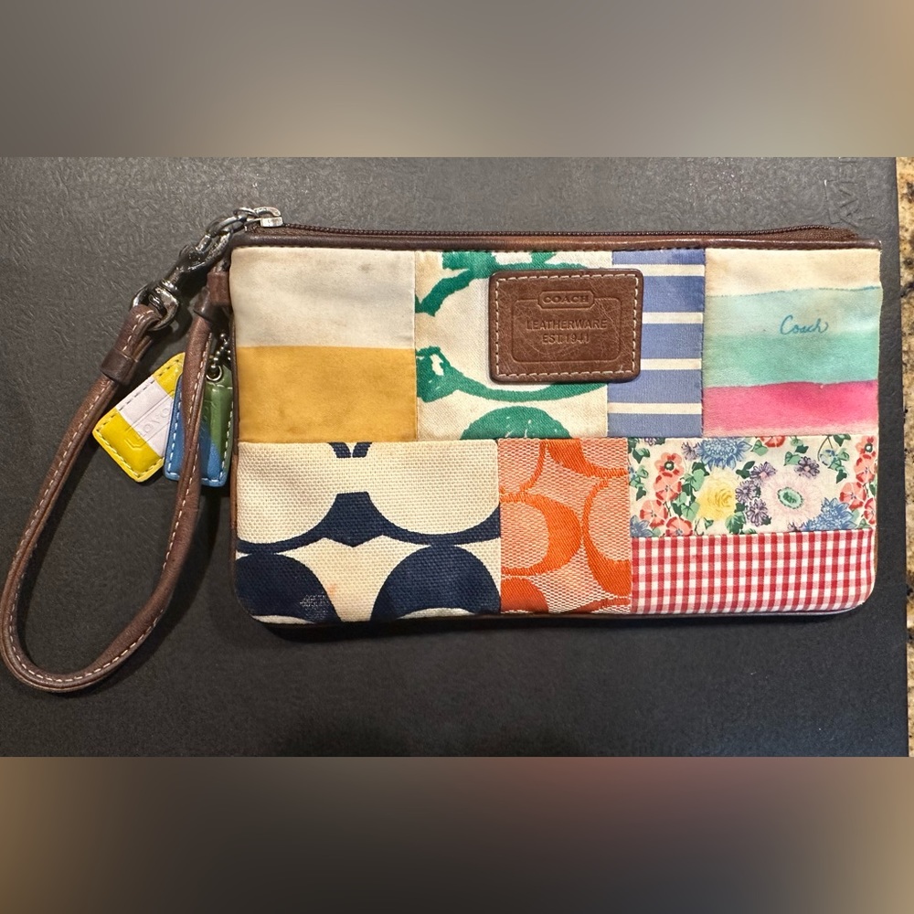 Coach patchwork wristlet